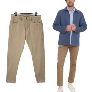 Alex Crane Mens Size 30 Cham Pants Cotton Twill Jeans Chai Tan Tapered Leg